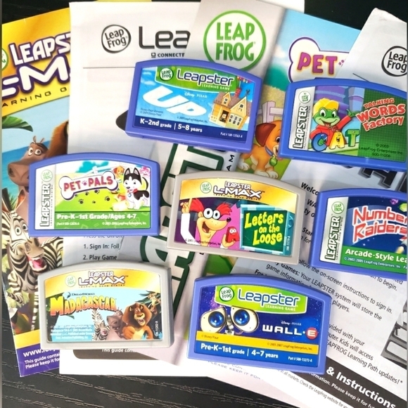 Lot of 7 Leapfrog Educational Games w/Instruction Manual for most ages 3 and up - Picture 1 of 2
